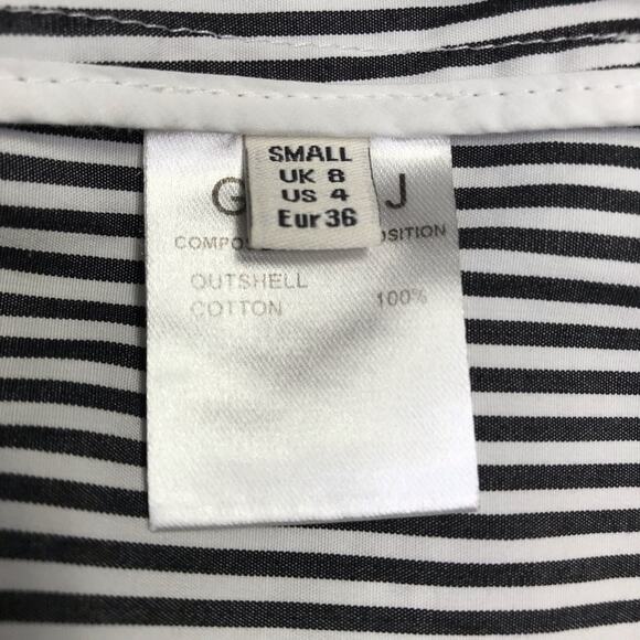 GOEN.J Ruffle Stripe Dress Sz 4 Black/White Versatile Office Business Resort Y2K - Picture 10 of 12